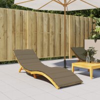 vidaXL Sonnenliegen-Auflage Melange Taupe 200x60x4 cm Stoff