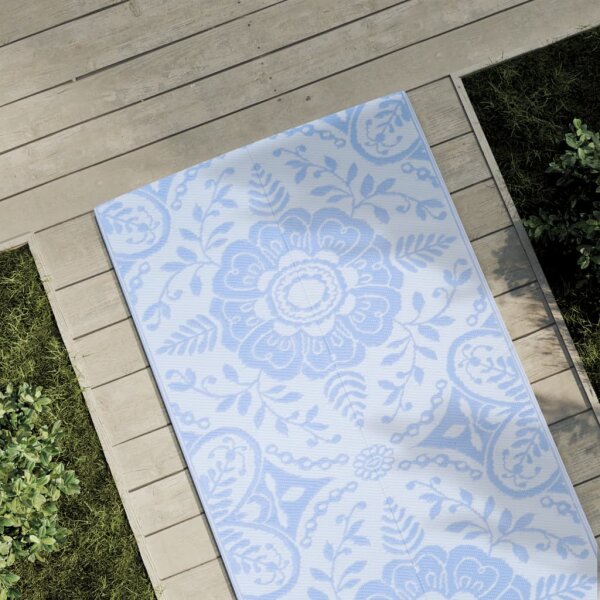 vidaXL Outdoor-Teppich Babyblau 80x250 cm PP