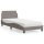 vidaXL Bett mit Matratze Taupe 80x200 cm Stoff