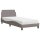 vidaXL Bett mit Matratze Taupe 80x200 cm Stoff