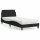 vidaXL Bett mit Matratze Schwarz 90x190 cm Stoff