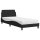 vidaXL Bett mit Matratze Schwarz 90x190 cm Stoff