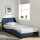 vidaXL Bett mit Matratze Blau 90x190 cm Stoff