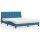 vidaXL Bett mit Matratze Blau 160x200 cm Samt