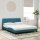 vidaXL Bett mit Matratze Blau 160x200 cm Samt