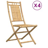 vidaXL Gartenst&uuml;hle 4 Stk. Klappbar 46x66x99 cm Bambus