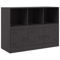 vidaXL Sideboard Schwarz 99x39x73 cm Stahl