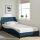 vidaXL Bett mit Matratze Blau 100x200 cm Stoff