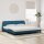 vidaXL Bett mit Matratze Blau 200x200 cm Samt