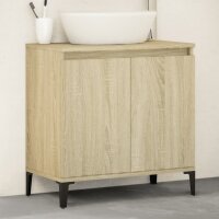 vidaXL Waschbeckenunterschrank Sonoma-Eiche 58x33x60 cm Holzwerkstoff