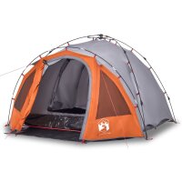 vidaXL Kuppel-Campingzelt 3 Personen Grau und Orange...