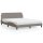 vidaXL Bett mit Matratze Taupe 160x200 cm Stoff