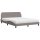 vidaXL Bett mit Matratze Taupe 160x200 cm Stoff