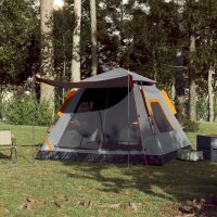 vidaXL Kuppel-Campingzelt 5 Personen Grau und Orange Quick Release