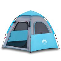 vidaXL Campingzelt 4 Personen Blau Quick Release