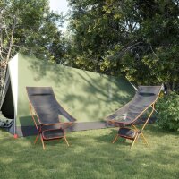 vidaXL Campingst&uuml;hle 2 Stk. Klappbar Schwarz Oxford-Gewebe Aluminium