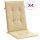 vidaXL Hochlehner-Auflagen 4 Stk. Melange Beige 120x50x4 cm Stoff