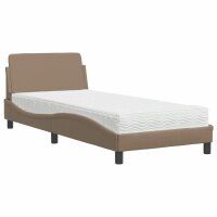 vidaXL Bett mit Matratze Cappuccino-Braun 90x200 cm...