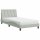 vidaXL Bett mit Matratze Hellgrau 100x200 cm Samt
