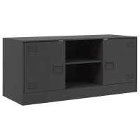 vidaXL TV-Schrank Schwarz 99x39x44 cm Stahl