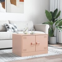 vidaXL Couchtisch Rosa 67x50x44 cm Stahl