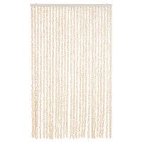 vidaXL Fliegenvorhang Beige und Wei&szlig; 118x220 cm Chenille