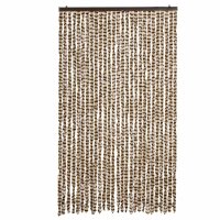 vidaXL Fliegenvorhang Beige und Braun 118x220 cm Chenille