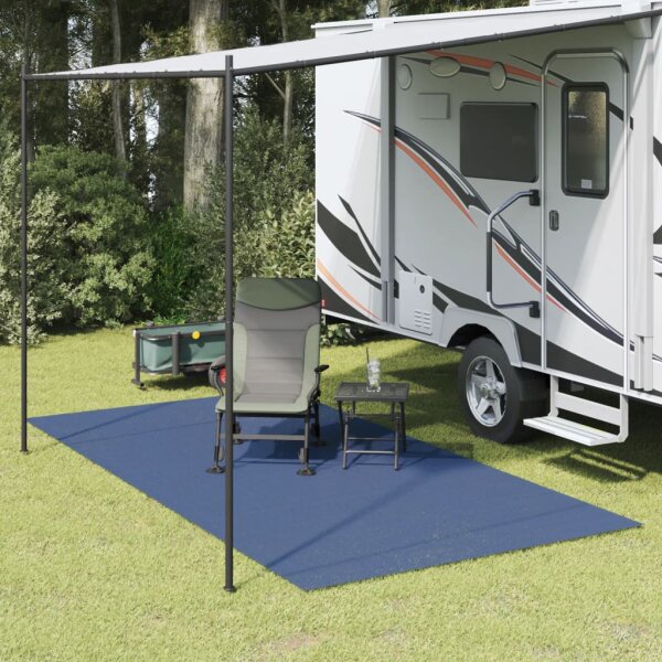 vidaXL Campingteppich Blau 4x2 m