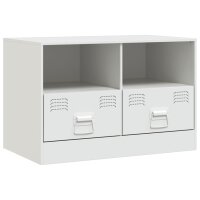 vidaXL TV-Schrank Wei&szlig; 67x39x44 cm Stahl