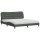 vidaXL Bett mit Matratze Dunkelgrau 180x200 cm Stoff