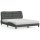 vidaXL Bett mit Matratze Dunkelgrau 160x200 cm Stoff