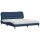 vidaXL Bett mit Matratze Blau 180x200 cm Stoff