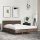 vidaXL Bettgestell Braun Eichen-Optik 135x190 cm Holzwerkstoff Metall