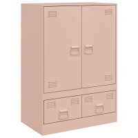 vidaXL Highboard Rosa 67x39x95 cm Stahl