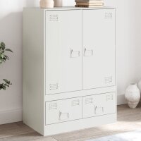 vidaXL Highboard Wei&szlig; 67x39x95 cm Stahl