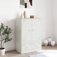 vidaXL Highboard Wei&szlig; 67x39x95 cm Stahl