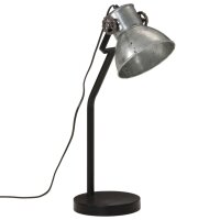 vidaXL Schreibtischlampe 25 W Vintage-Silber 17x17x60 cm E27