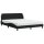 vidaXL Bett mit Matratze Schwarz 160x200 cm Stoff