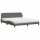 vidaXL Bett mit Matratze Dunkelgrau 180x200 cm Stoff