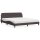 vidaXL Bett mit Matratze Dunkelbraun 180x200 cm Stoff