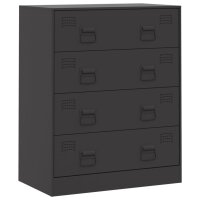 vidaXL Sideboard Schwarz 67x39x83 cm Stahl