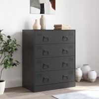 vidaXL Sideboard Schwarz 67x39x83 cm Stahl