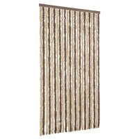 vidaXL Fliegenvorhang Dunkelbraun und Beige 100x220 cm...