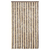 vidaXL Fliegenvorhang Dunkelbraun und Beige 100x220 cm Chenille