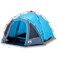 vidaXL Kuppel-Campingzelt 3 Personen Blau Quick Release