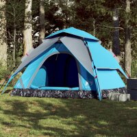 vidaXL Kuppel-Campingzelt 5 Personen Blau Quick Release