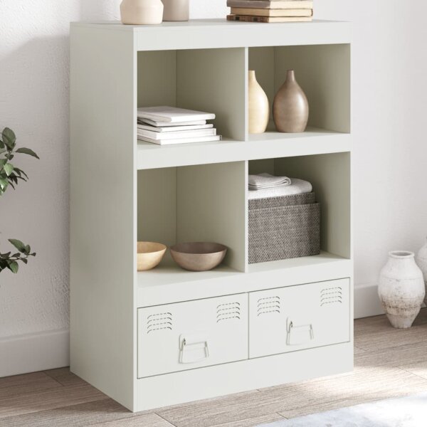 vidaXL Highboard Wei&szlig; 67x39x95 cm Stahl