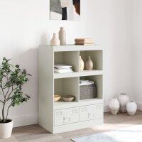 vidaXL Highboard Wei&szlig; 67x39x95 cm Stahl