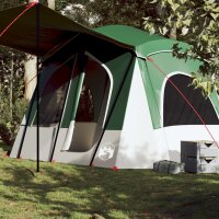 vidaXL Campingzelt 5 Personen Gr&uuml;n Wasserdicht
