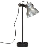 vidaXL Schreibtischlampe 25 W Vintage-Silber 15x15x55 cm E27